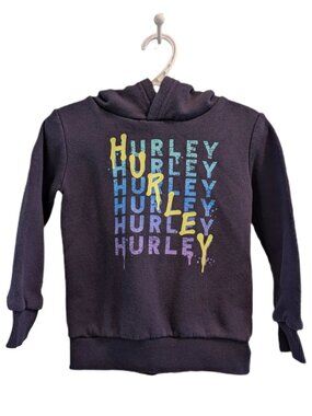 Hurley Navy Neon Logo Toddler Boys Hoodie 2T